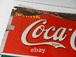 Vintage Advertising Sign- 1938 Coca-cola Advertising Menu Sign- Vintage Diner