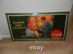 Vintage Advertising Sign- 1942 Coca-cola Cardboard Sign- World War 2- Drive-in
