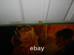 Vintage Advertising Sign- 1942 Coca-cola Cardboard Sign- World War 2- Drive-in