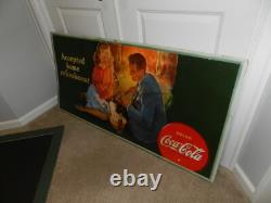 Vintage Advertising Sign- 1942 Coca-cola Cardboard Sign- World War 2- Drive-in