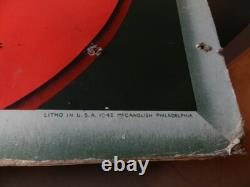 Vintage Advertising Sign- 1942 Coca-cola Cardboard Sign- World War 2- Drive-in