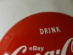 Vintage Advertising Sign- Vintage 16 In. Coca-cola Button Sign- Vintage Diner