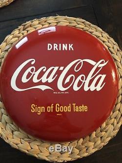 Vintage Am-60 Original 12 Coca-cola Button Sign Of Good Taste. Mint Condition