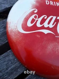 Vintage/Antique 16 Coca Cola Button Sign Coke Sign A-M 2-51