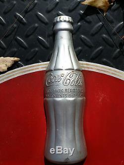 Vintage Antique 1930's Coca Cola DRINK ICE COLD SIGN with Bottle & Arrow coke