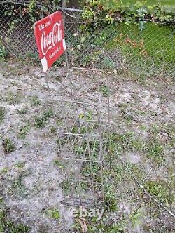 Vintage Antique Coca Cola Advertising Store Display Rack SIGN
