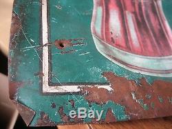 Vintage Antique Coca-Cola Metal Advertising Sign 35'' Elwood Myers Co