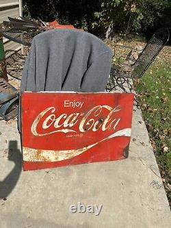 Vintage Antique Metal Coca-Cola Signage 24 x 36