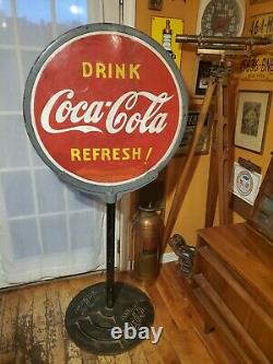 Vintage Antique Porcelain Coca-cola Lollipop Sign