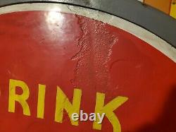 Vintage Antique Porcelain Coca-cola Lollipop Sign