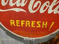 Vintage Antique Porcelain Coca-cola Lollipop Sign