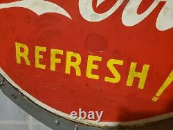 Vintage Antique Porcelain Coca-cola Lollipop Sign