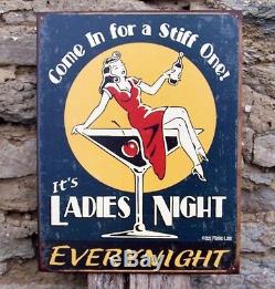 Vintage Antique Style Ladies Night Funny Bar Pub Sign Retro Ad Decor Gift USA