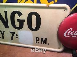 Vintage Authentic Very Cool 12 inch Coca-Cola button bingo sign