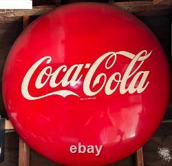Vintage COCA COLA BUTTON SIGN 48