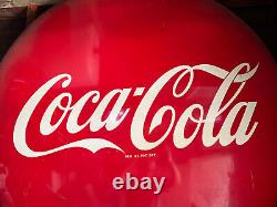 Vintage COCA COLA BUTTON SIGN 48