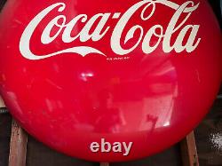 Vintage COCA COLA BUTTON SIGN 48