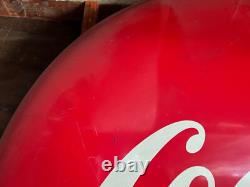 Vintage COCA COLA BUTTON SIGN 48