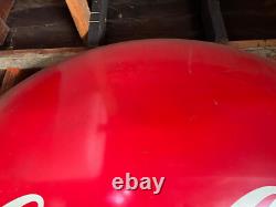 Vintage COCA COLA BUTTON SIGN 48