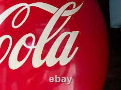 Vintage COCA COLA BUTTON SIGN 48