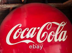 Vintage COCA COLA BUTTON SIGN 48