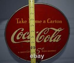 Vintage COCA COLA COKE SODA ADVERTISING BOTTLE CARTON STORE DISPLAY RACK SIGN