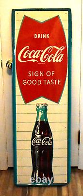 Vintage COCA COLA COKE SODA POP Advertising Vertical SIGN