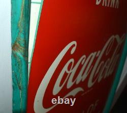 Vintage COCA COLA COKE SODA POP Advertising Vertical SIGN