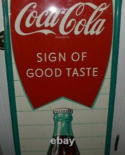 Vintage COCA COLA COKE SODA POP Advertising Vertical SIGN