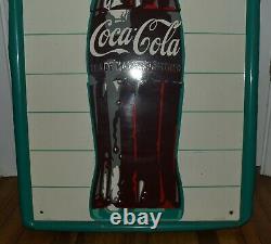 Vintage COCA COLA COKE SODA POP Advertising Vertical SIGN