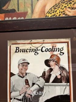 Vintage C. 1920 Chero Cola Cardboard Sign Baseball Coca Cola 7up Pepsi Dr Pepper