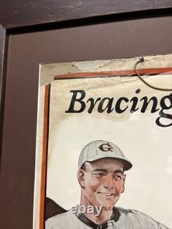 Vintage C. 1920 Chero Cola Cardboard Sign Baseball Coca Cola 7up Pepsi Dr Pepper