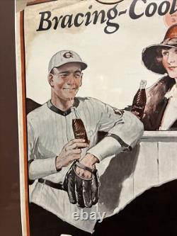 Vintage C. 1920 Chero Cola Cardboard Sign Baseball Coca Cola 7up Pepsi Dr Pepper