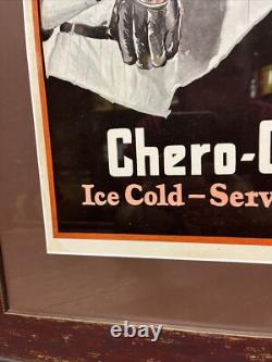 Vintage C. 1920 Chero Cola Cardboard Sign Baseball Coca Cola 7up Pepsi Dr Pepper