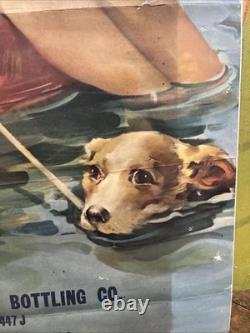 Vintage C. 1920 Orange Crush Sign Coca Cola 7up Pepsi Dr Pepper Beach Sand Dog