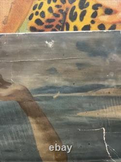 Vintage C. 1920 Orange Crush Sign Coca Cola 7up Pepsi Dr Pepper Beach Sand Dog