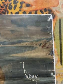 Vintage C. 1920 Orange Crush Sign Coca Cola 7up Pepsi Dr Pepper Beach Sand Dog