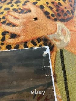 Vintage C. 1920 Orange Crush Sign Coca Cola 7up Pepsi Dr Pepper Beach Sand Dog