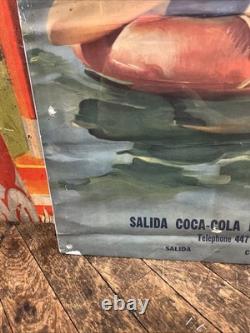 Vintage C. 1920 Orange Crush Sign Coca Cola 7up Pepsi Dr Pepper Beach Sand Dog