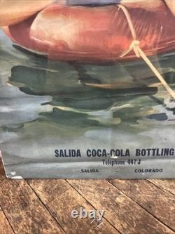 Vintage C. 1920 Orange Crush Sign Coca Cola 7up Pepsi Dr Pepper Beach Sand Dog