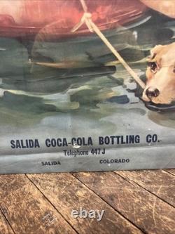 Vintage C. 1920 Orange Crush Sign Coca Cola 7up Pepsi Dr Pepper Beach Sand Dog