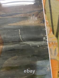 Vintage C. 1920 Orange Crush Sign Coca Cola 7up Pepsi Dr Pepper Beach Sand Dog