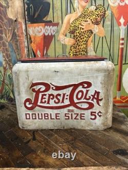 Vintage C. 1934 Pepsi Cola Quikold Countertop Cooler Sign Coca Cola Coke 7up