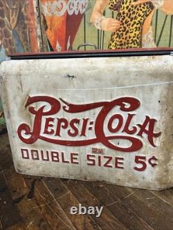 Vintage C. 1934 Pepsi Cola Quikold Countertop Cooler Sign Coca Cola Coke 7up