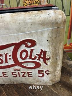 Vintage C. 1934 Pepsi Cola Quikold Countertop Cooler Sign Coca Cola Coke 7up