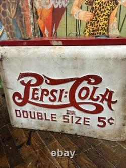Vintage C. 1934 Pepsi Cola Quikold Countertop Cooler Sign Coca Cola Coke 7up