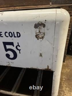 Vintage C. 1940 Drink Pepsi Cola Ice Chest Cooler Sign Coca Cola 7up Dr Pepper