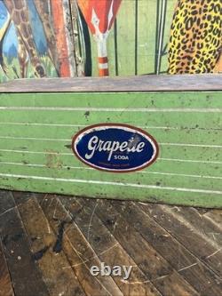 Vintage C. 1940 Grapette Countertop Cooler Sign Coca Cola 7up Pepsi Dr Pepper