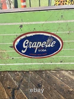 Vintage C. 1940 Grapette Countertop Cooler Sign Coca Cola 7up Pepsi Dr Pepper