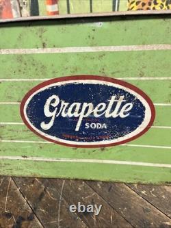 Vintage C. 1940 Grapette Countertop Cooler Sign Coca Cola 7up Pepsi Dr Pepper